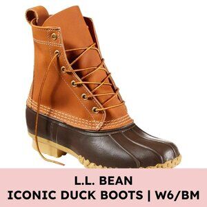 L.L. Bean Bean Boots Leather/Rubber Duck Boot Waterproof Core Size 7 BM Preppy
